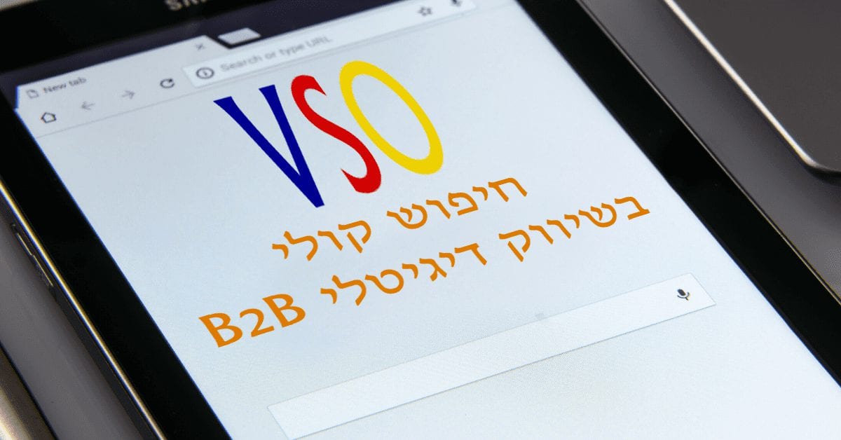 VSO חיפוש קולי בשיווק דיגיטלי B2B